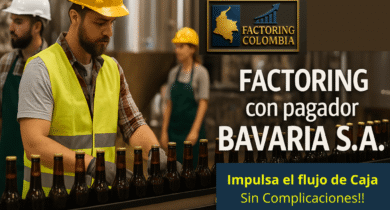 factoring con pagador bavaria Trabajadores en planta cervecera de Bavaria S.A. durante procesos de producción industrial