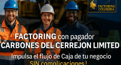 Factoring con pagador Carbones del Cerrejón Limited — trabajadores en mina de carbón a cielo abierto