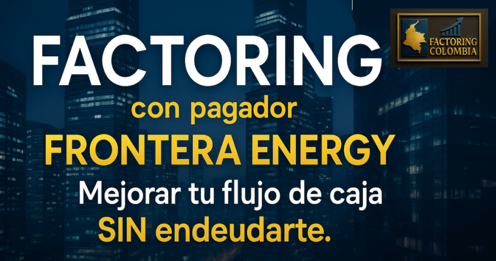 Ciudad iluminada de noche, representando el desarrollo empresarial vinculado al Factoring con pagador Frontera Energy.
